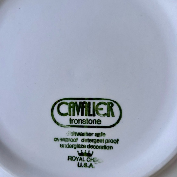 CAVALIER Royal China MCM 1970s Retired Ironstone Damsel Tulip Dinner Plate Set - Picture 7 of 7